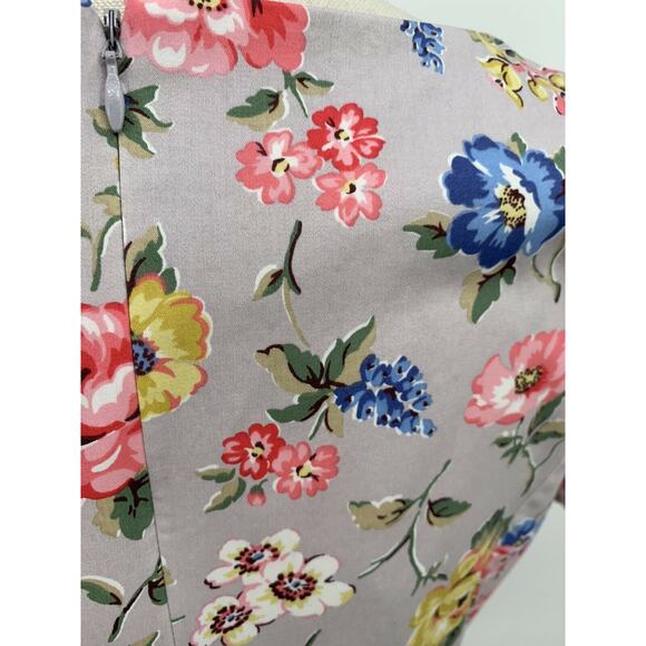 Cath Kidston Dress Gray Floral Retro Style Short Sleeve Short Sleeve UK Size 8 - Picture 10 of 11